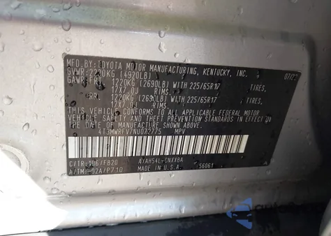 2022 Toyota Rav4 Hybrid Le from USA, damaged, VIN 4T3MWRFV7NU072775